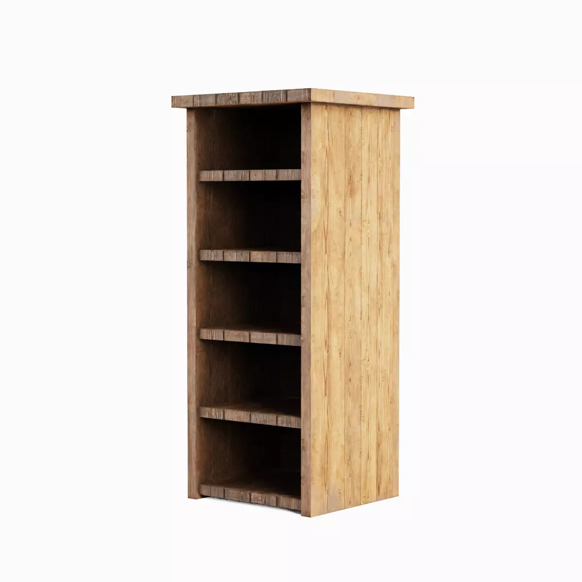 Medieval Tall Shelf 05 Low-poly 3D model_1