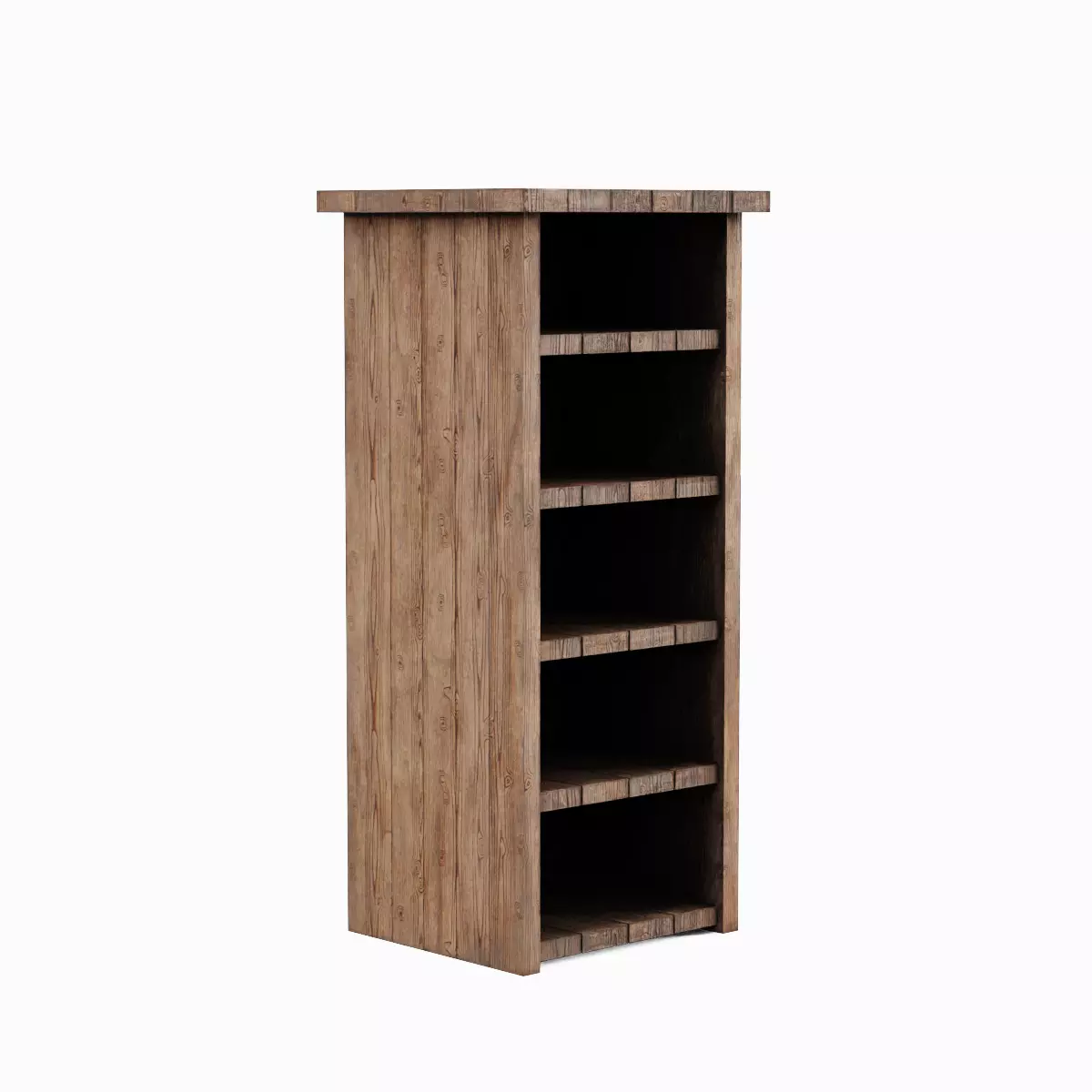 Medieval Tall Shelf 05 Low-poly 3D model_3