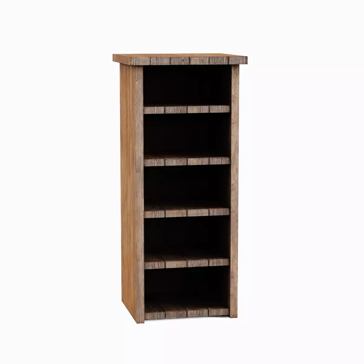 Medieval Tall Shelf 05 Low-poly 3D model_2