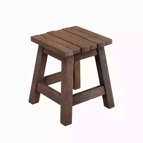 Medieval Wooden Stool 04