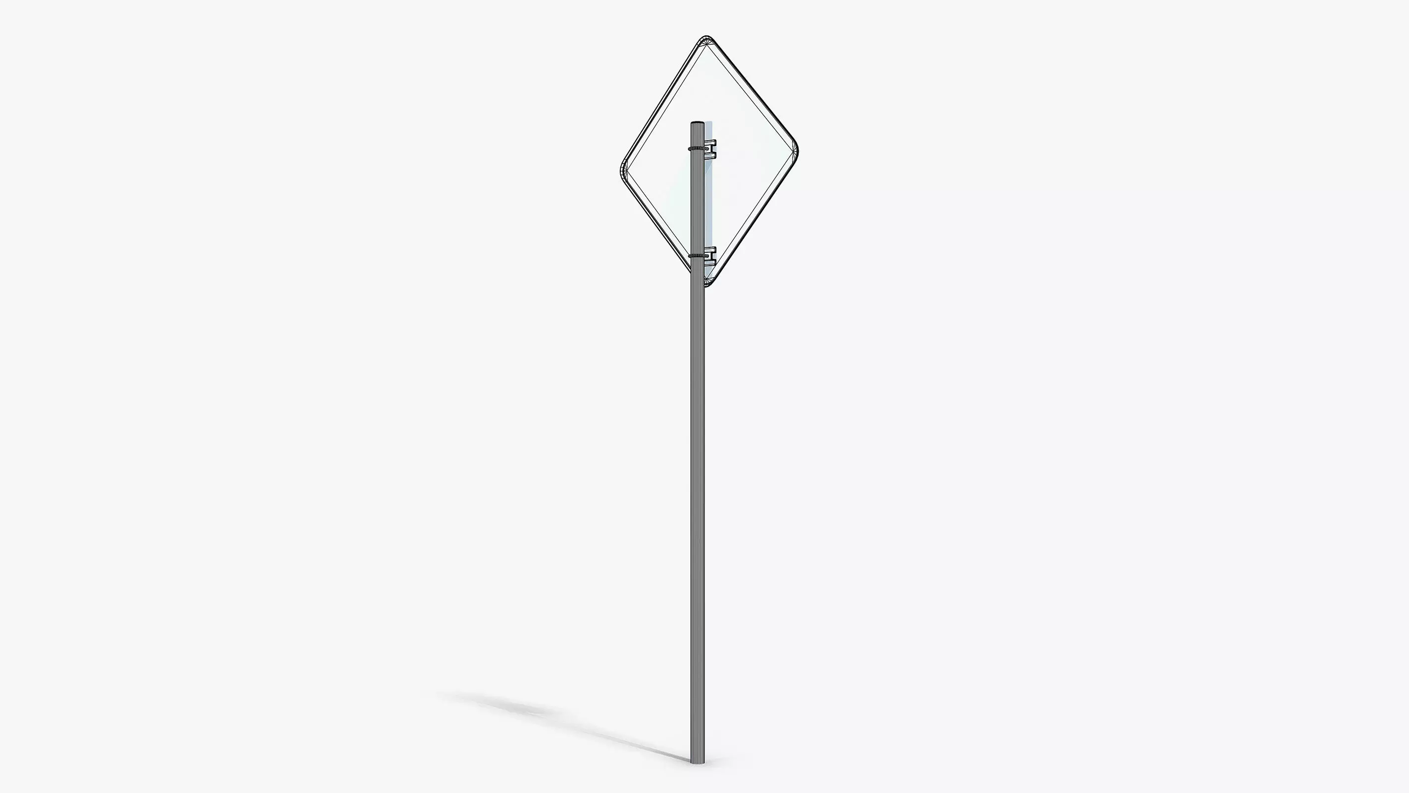 Slow Sign Low-poly 3D model_8