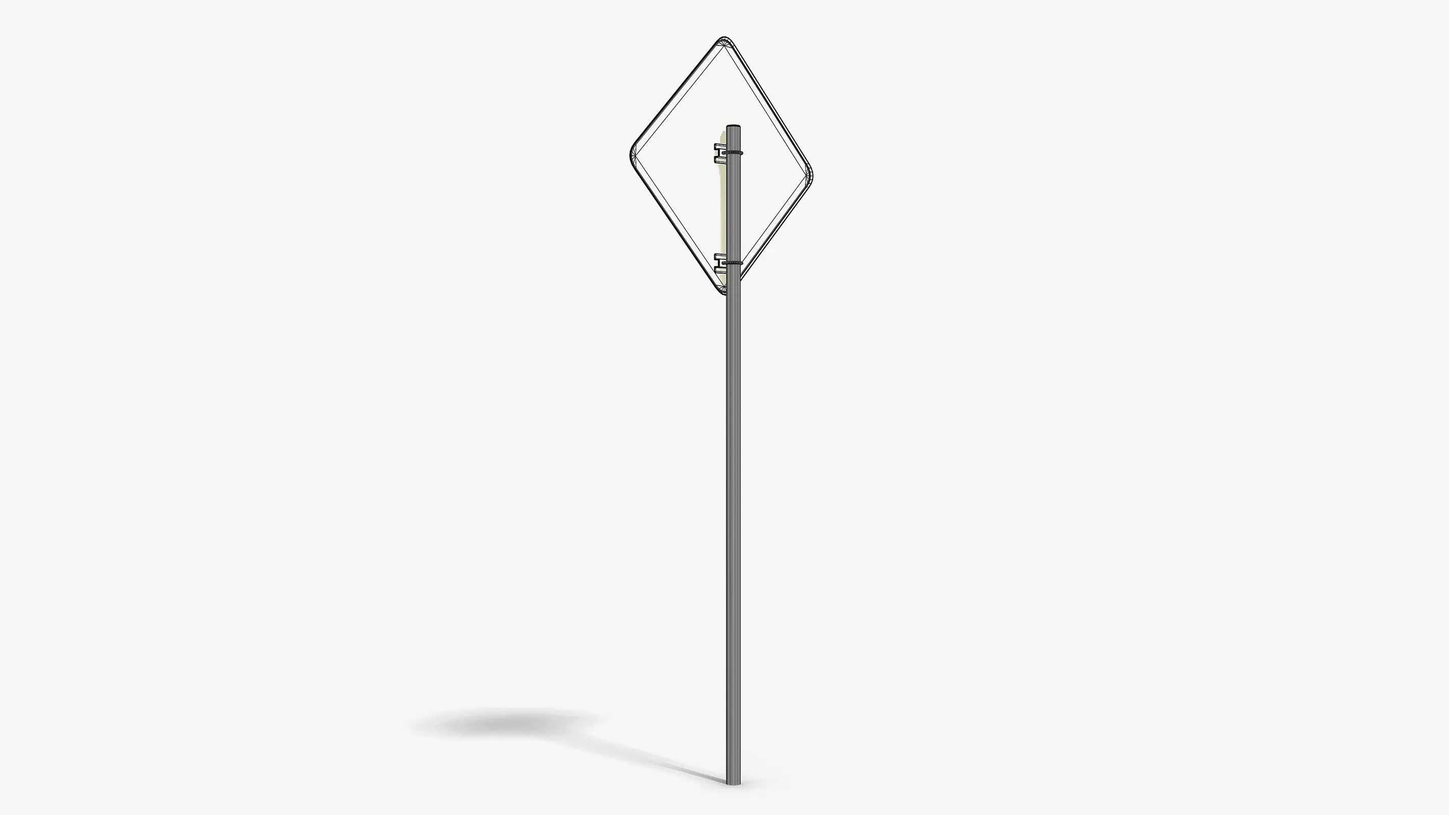 Slow Sign Low-poly 3D model_10