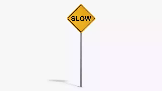 Slow Sign Low-poly 3D model