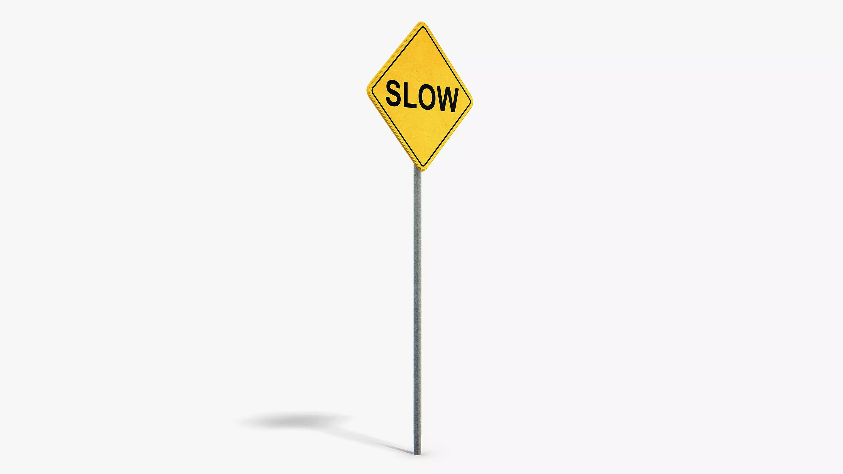 Slow Sign Low-poly 3D model_1