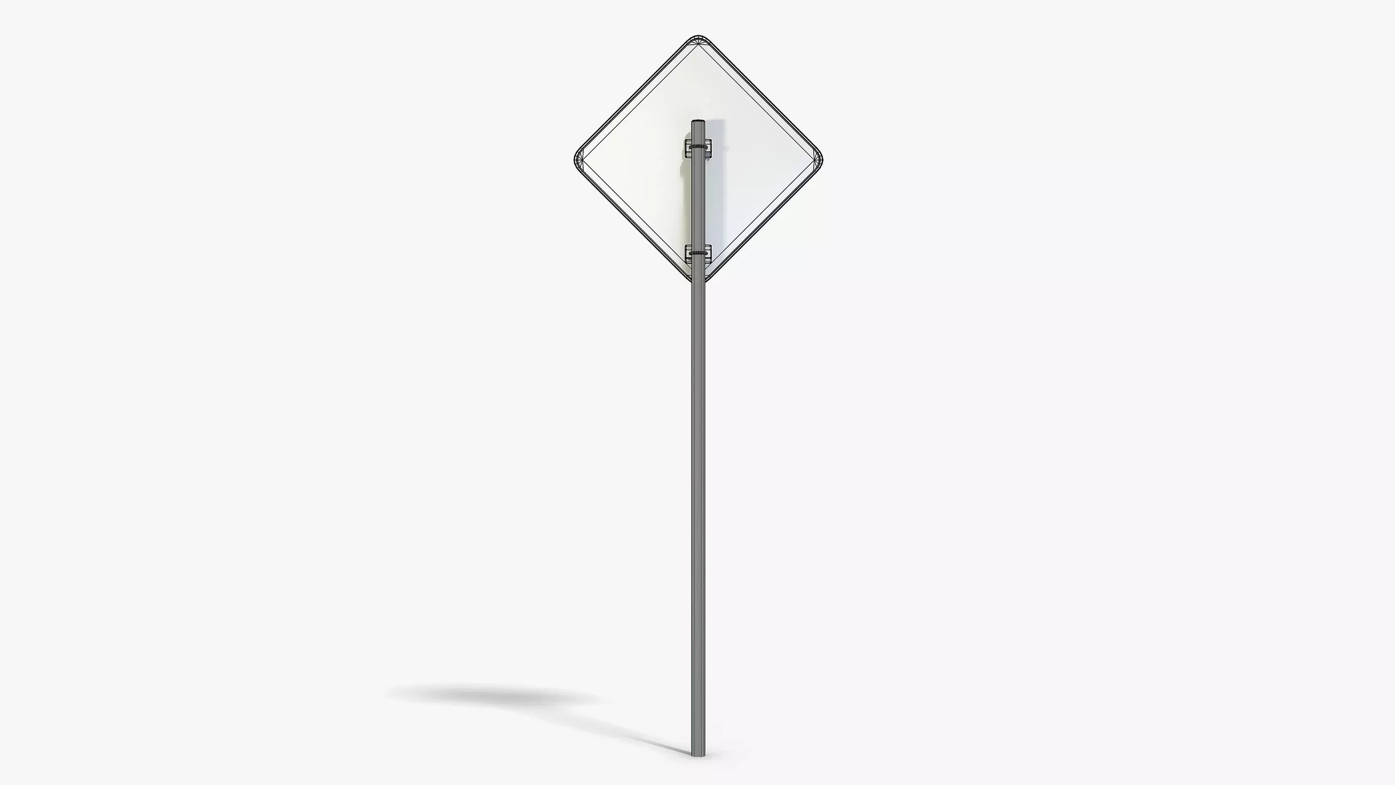 Slow Sign Low-poly 3D model_9