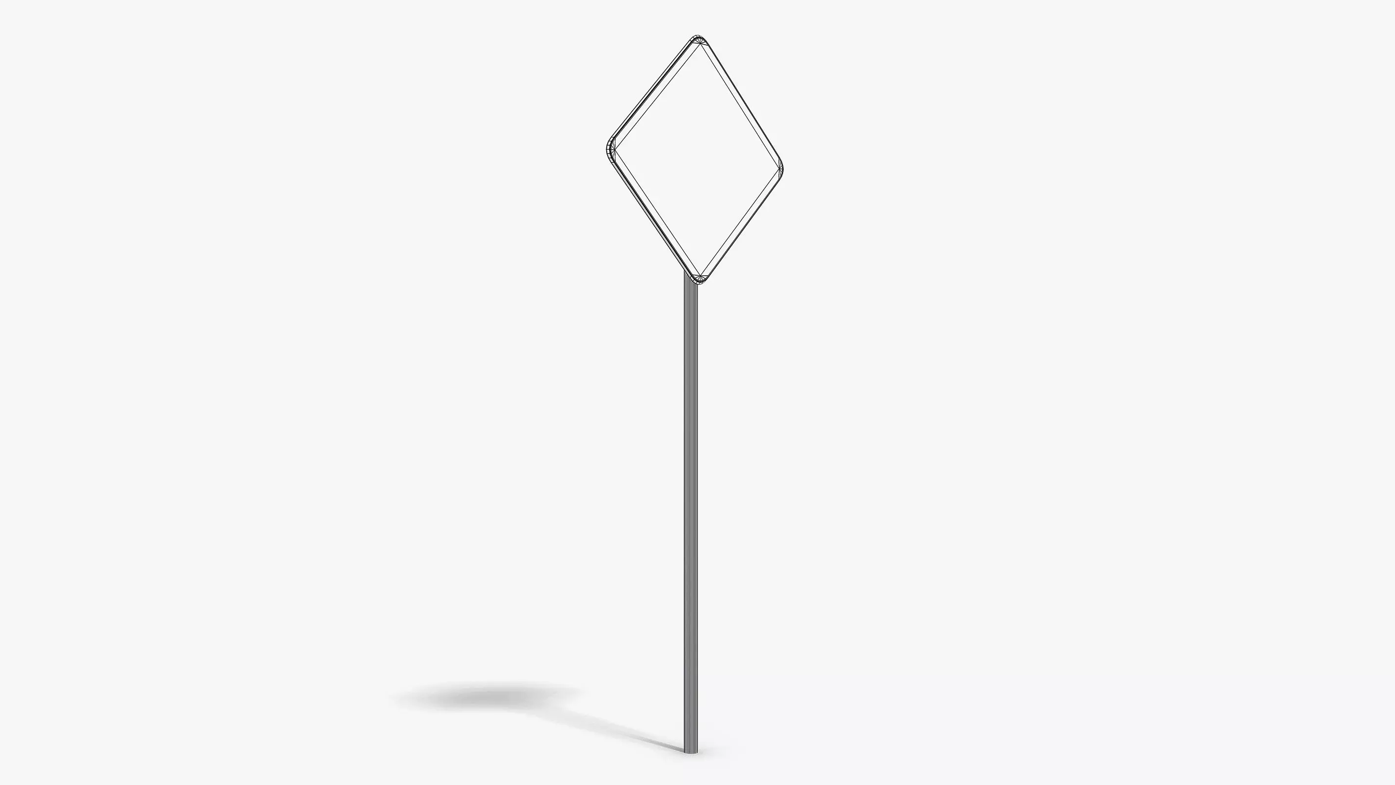 Slow Sign Low-poly 3D model_7