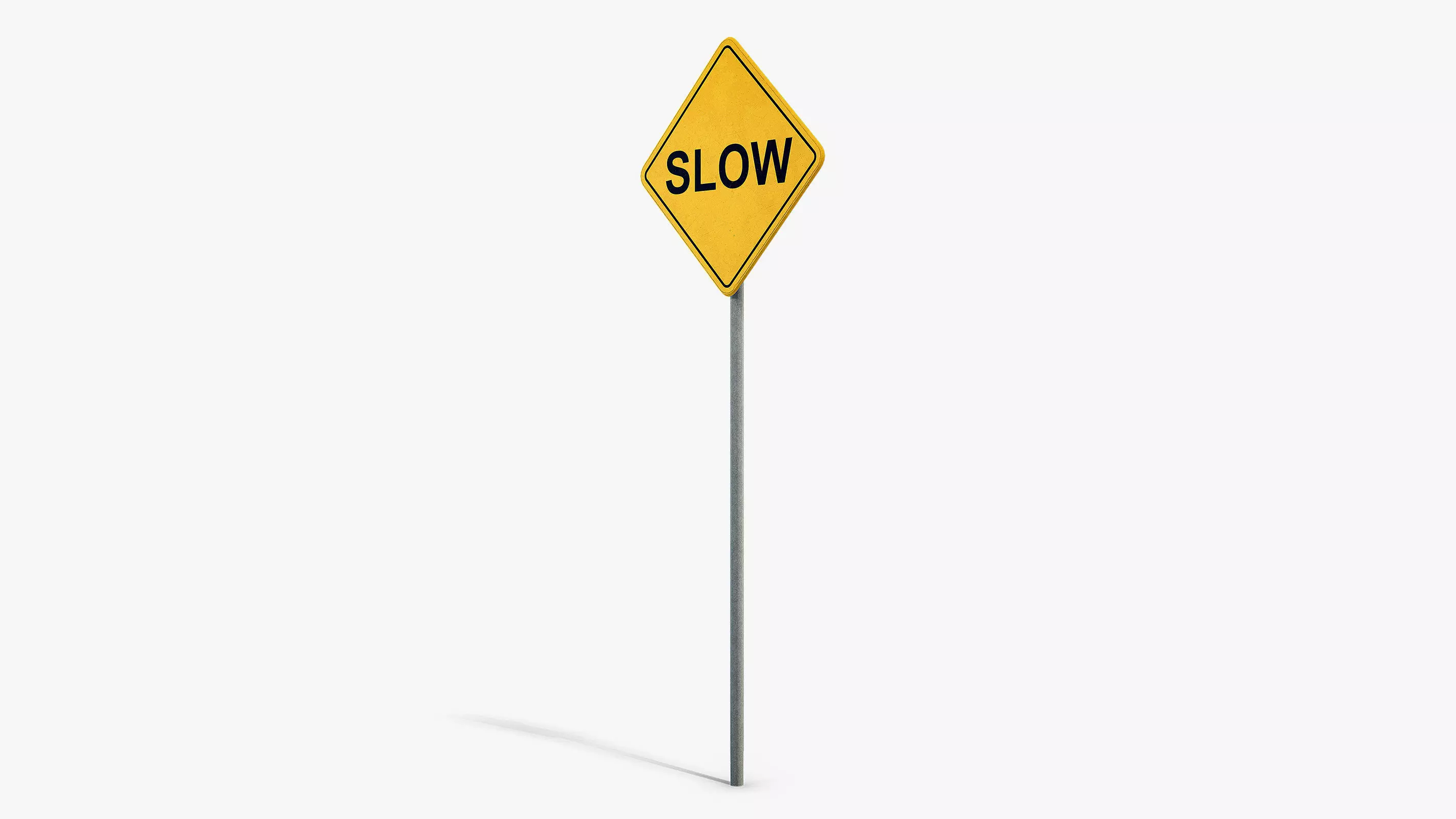 Slow Sign Low-poly 3D model_5
