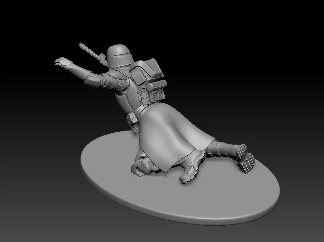 star wars 3d printable clone Galactic Marine Pose 1 3D print model_1