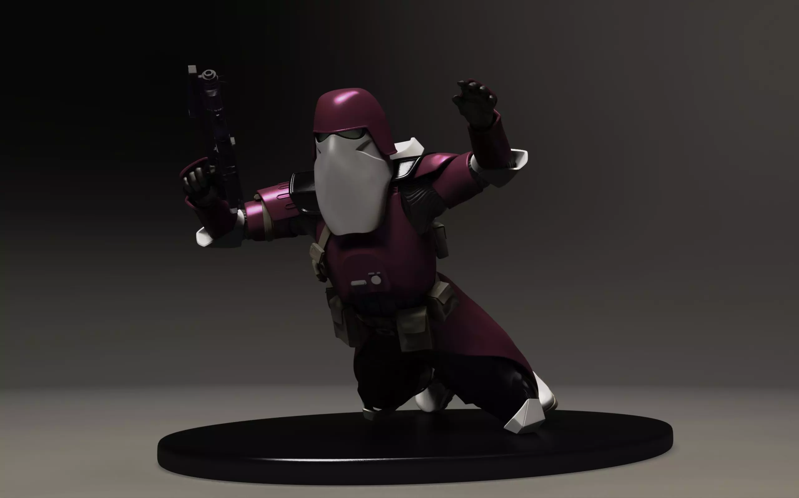 star wars 3d printable clone Galactic Marine Pose 1 3D print model_2