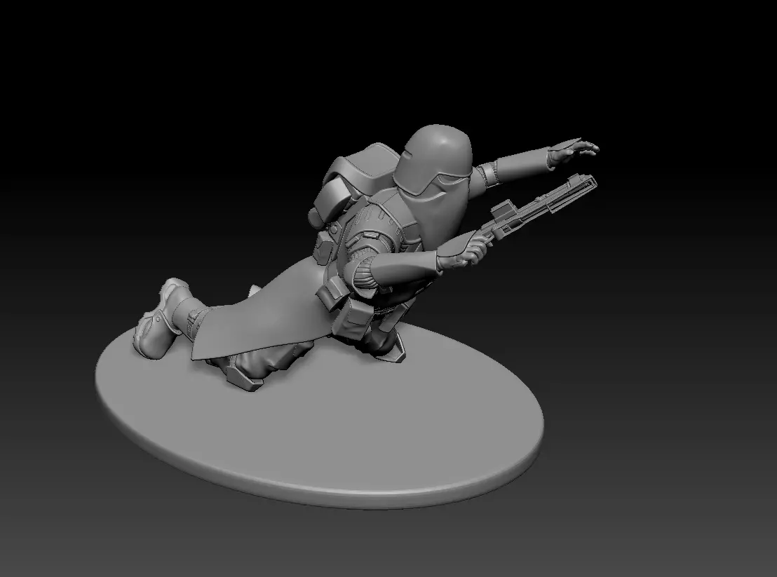 star wars 3d printable clone Galactic Marine Pose 1 3D print model_0