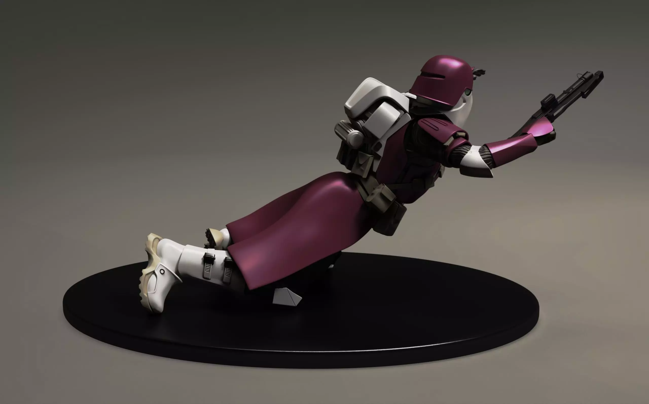 star wars 3d printable clone Galactic Marine Pose 1 3D print model_3