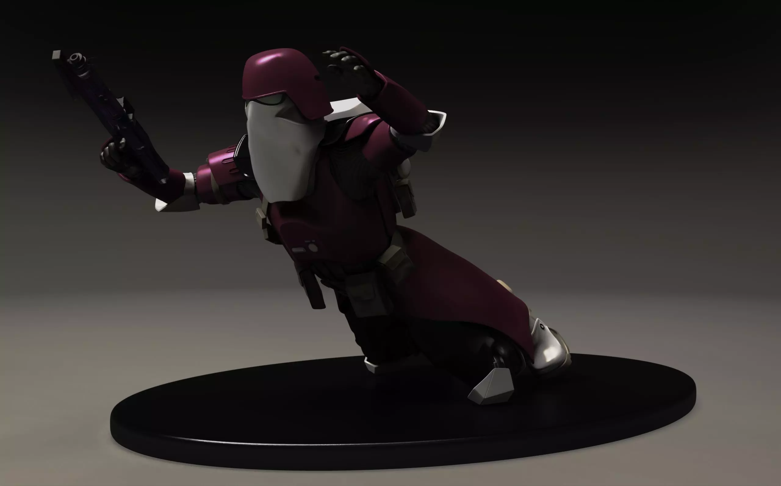 star wars 3d printable clone Galactic Marine Pose 1 3D print model_5