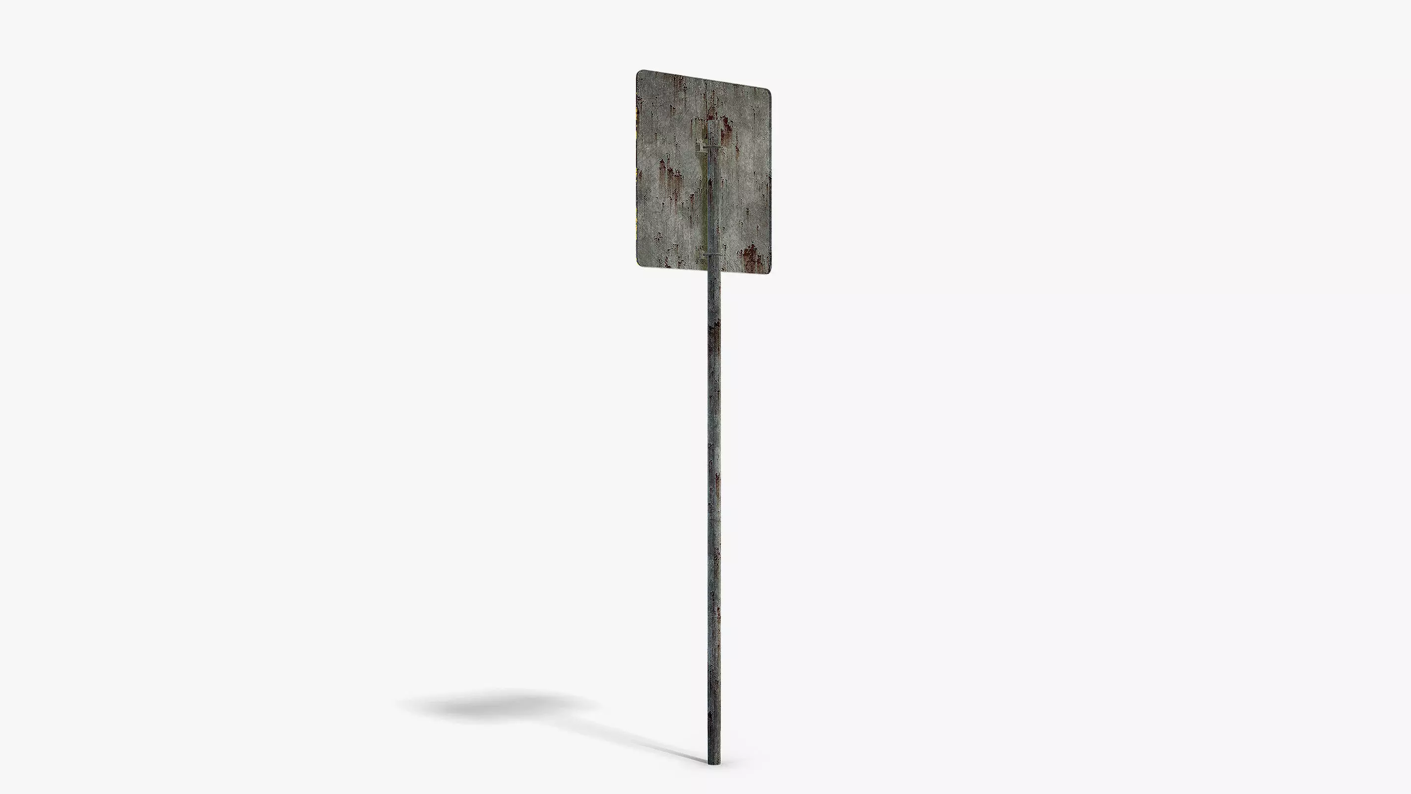 Damaged No Exit Sign Low-poly 3D model_4