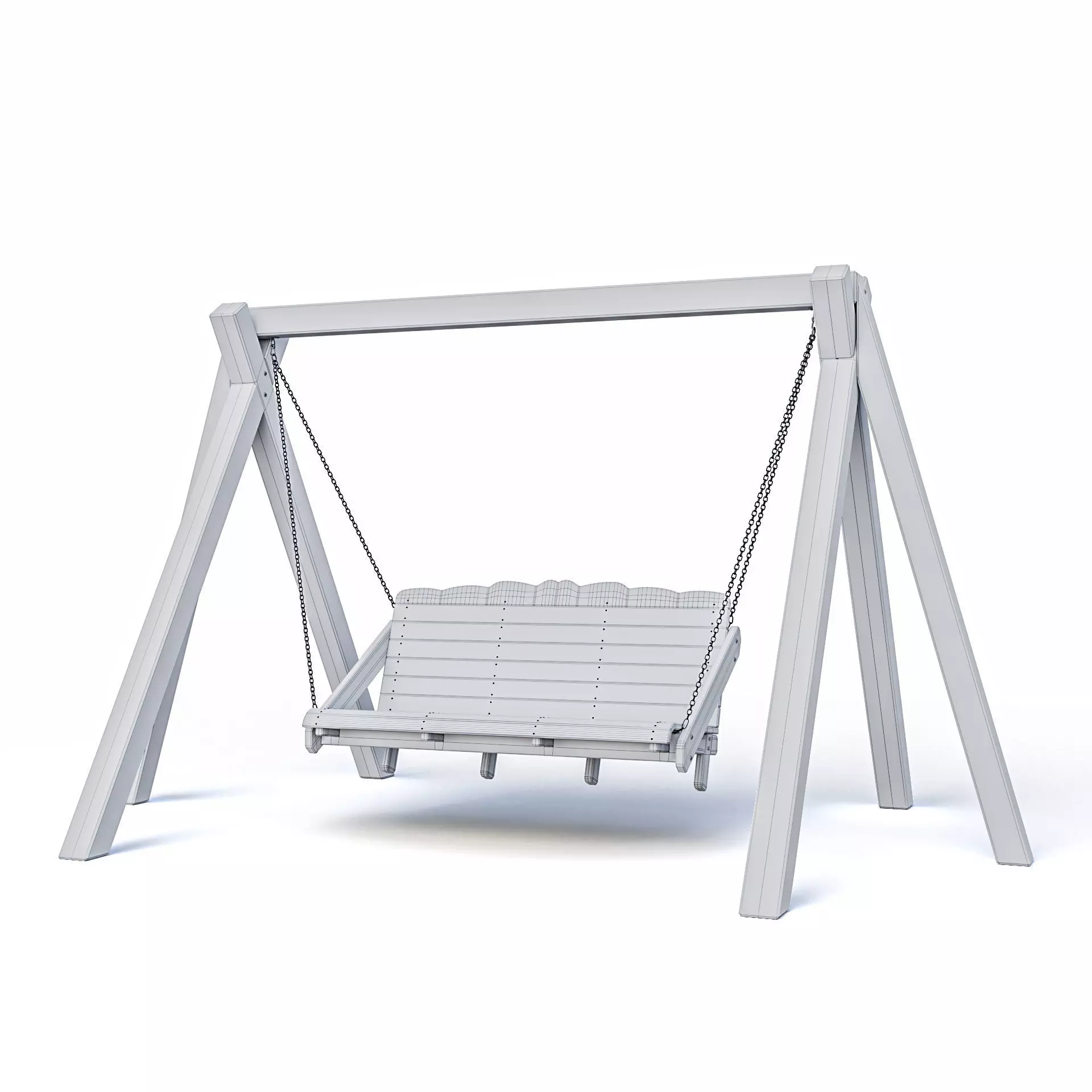 Wooden swing 3D model_5