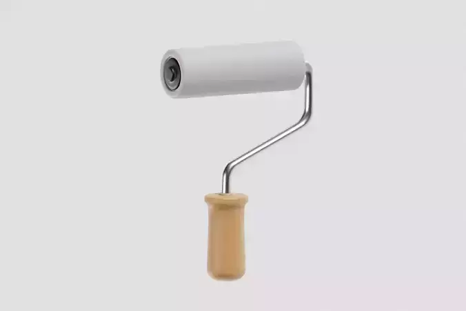 Paint Roller Brush Low-poly 3D model