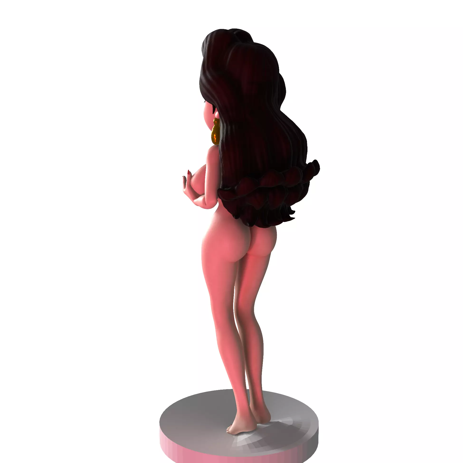 Stylized Nude Female Toon 3D print model_4