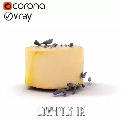 Lavender Cake Delight model pack Low-poly 3D model 7
