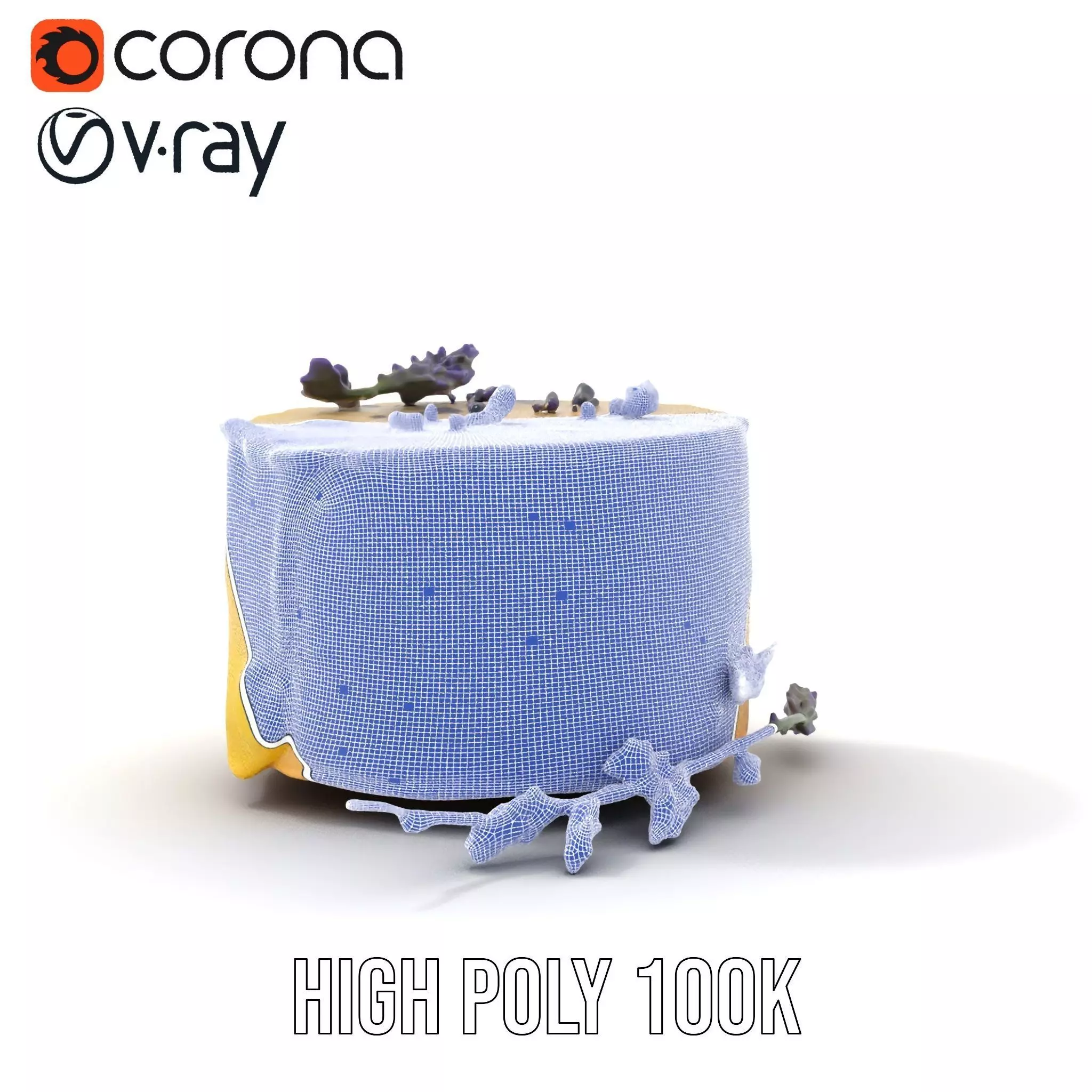 Lavender Cake Delight model pack Low-poly 3D model_32