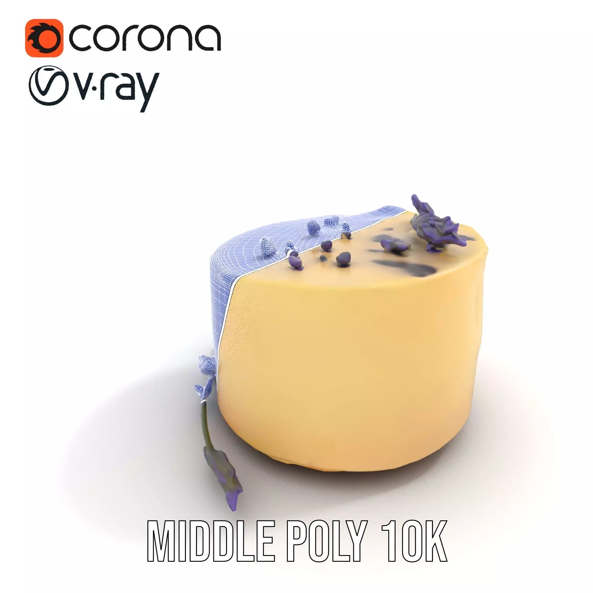 Lavender Cake Delight model pack Low-poly 3D model_19