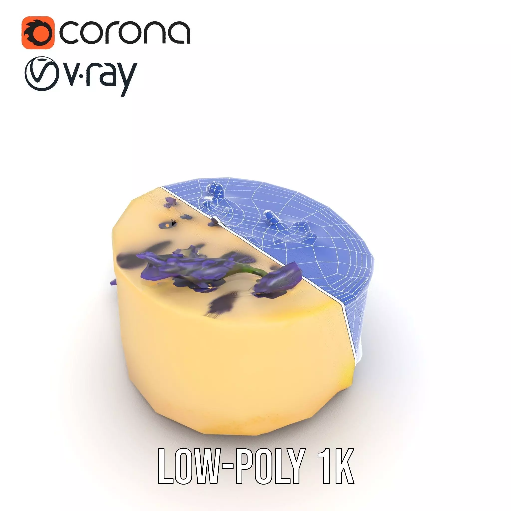 Lavender Cake Delight model pack Low-poly 3D model_14