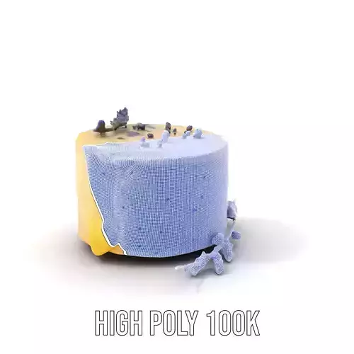 Lavender Cake Delight model pack Low-poly 3D model 4