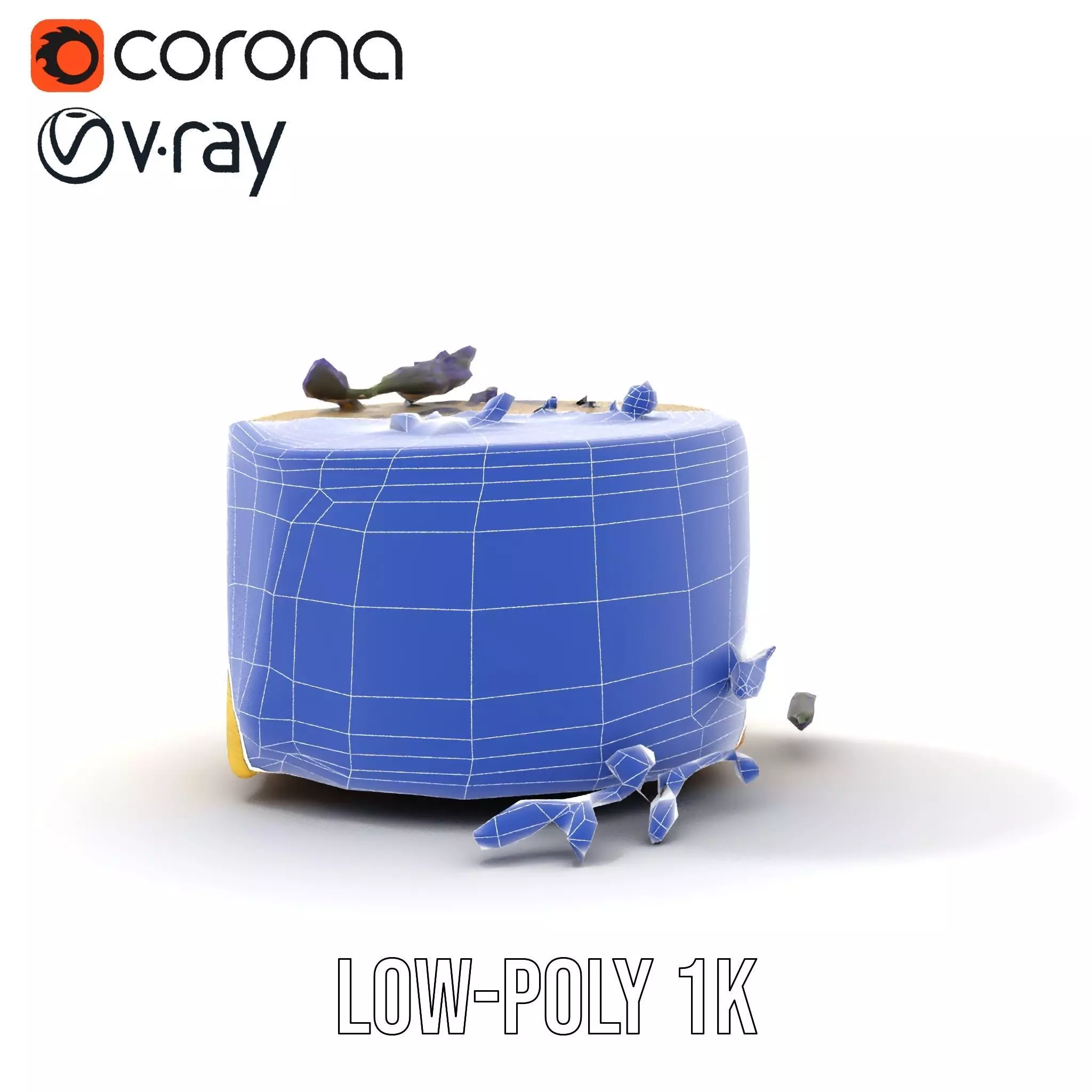 Lavender Cake Delight model pack Low-poly 3D model_20