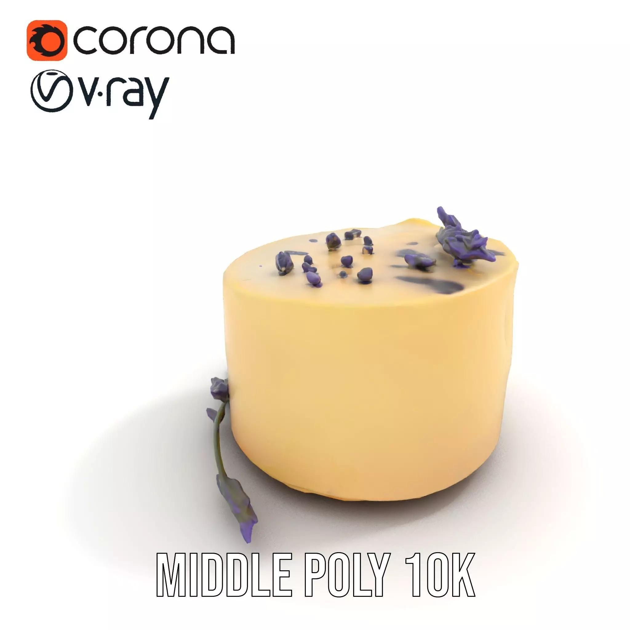 Lavender Cake Delight model pack Low-poly 3D model_5