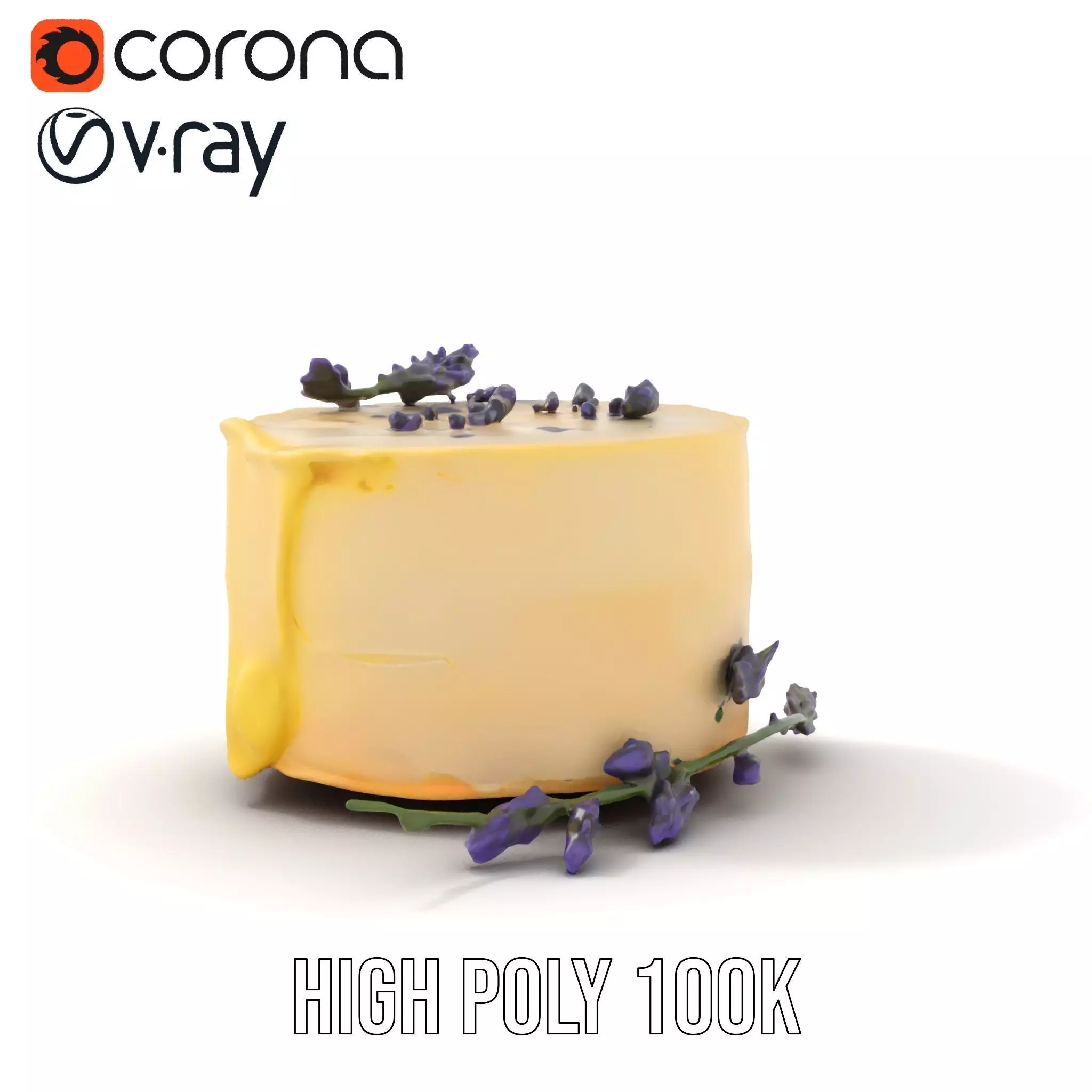 Lavender Cake Delight model pack Low-poly 3D model_18