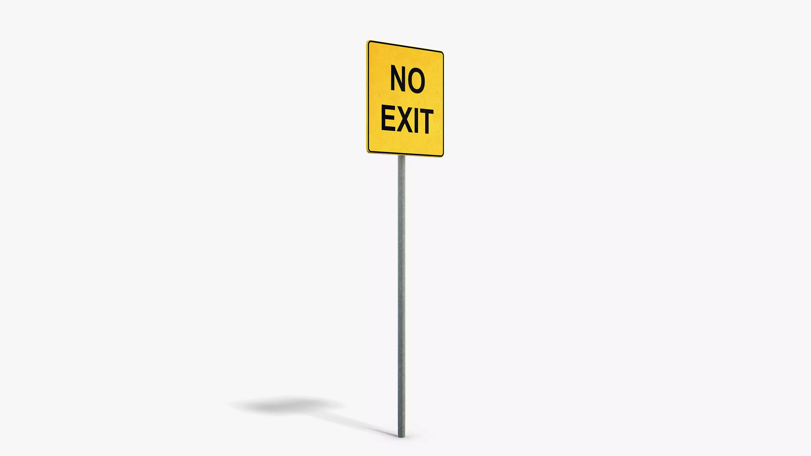 No Exit Sign Low-poly 3D model_1