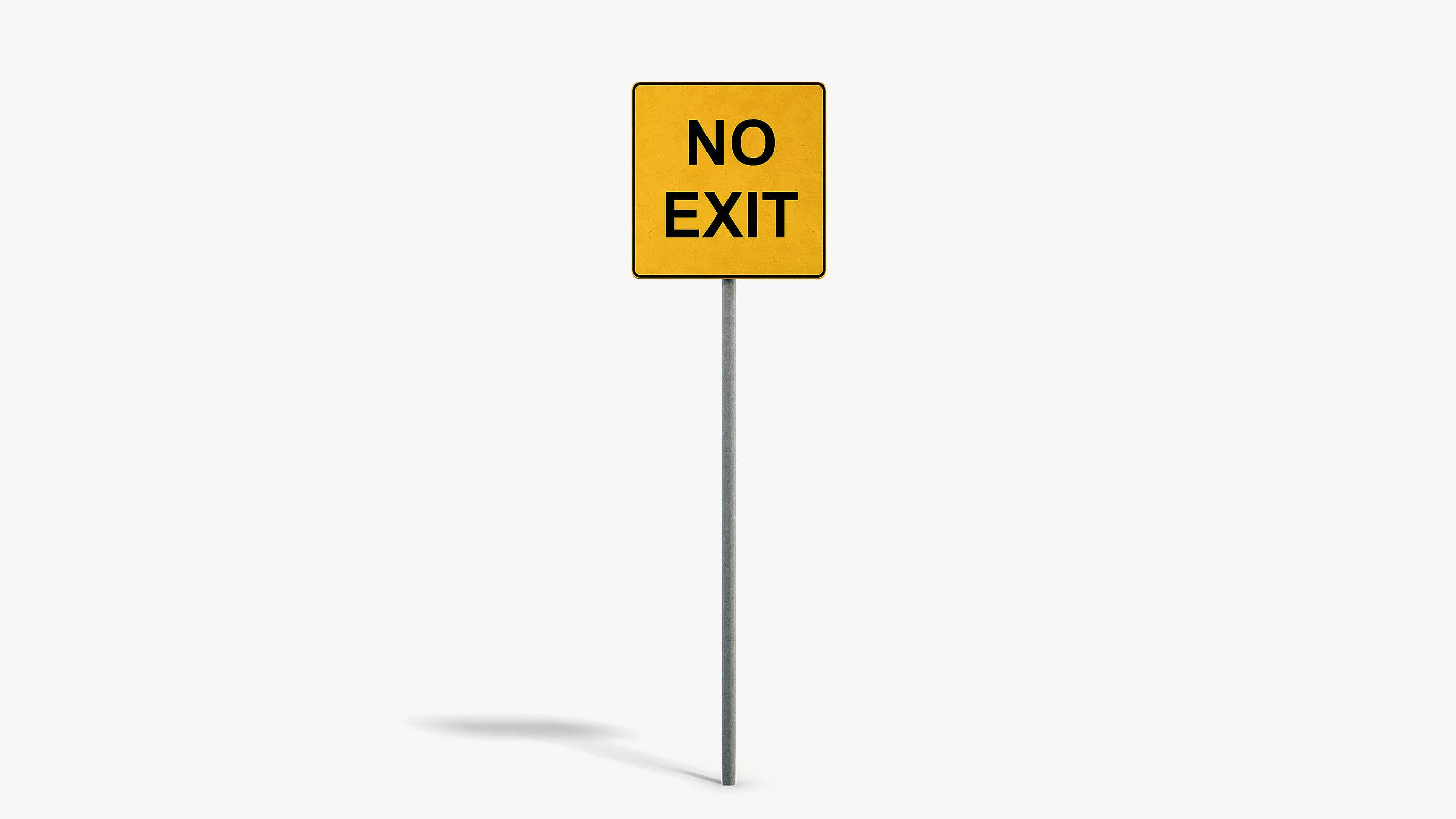 No Exit Sign Low-poly 3D model_0