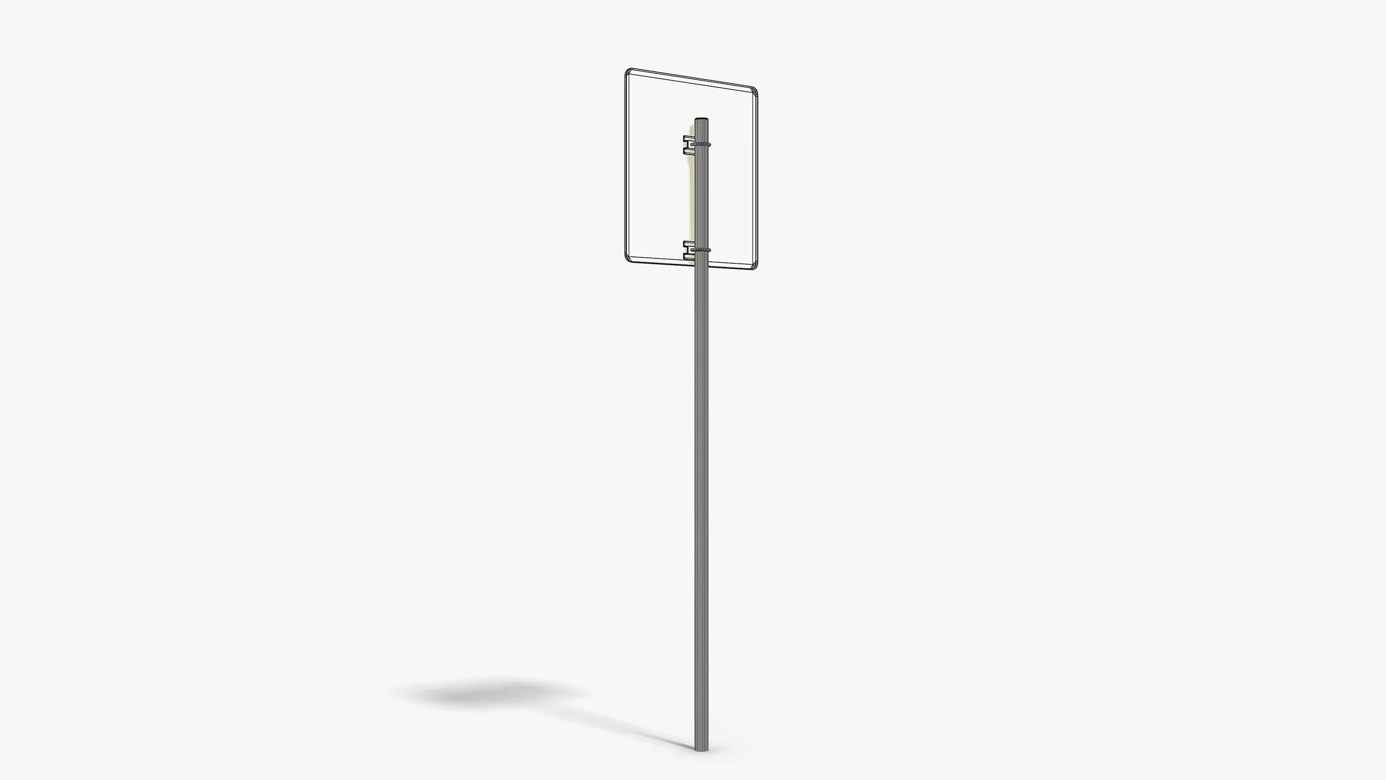 No Exit Sign Low-poly 3D model_10