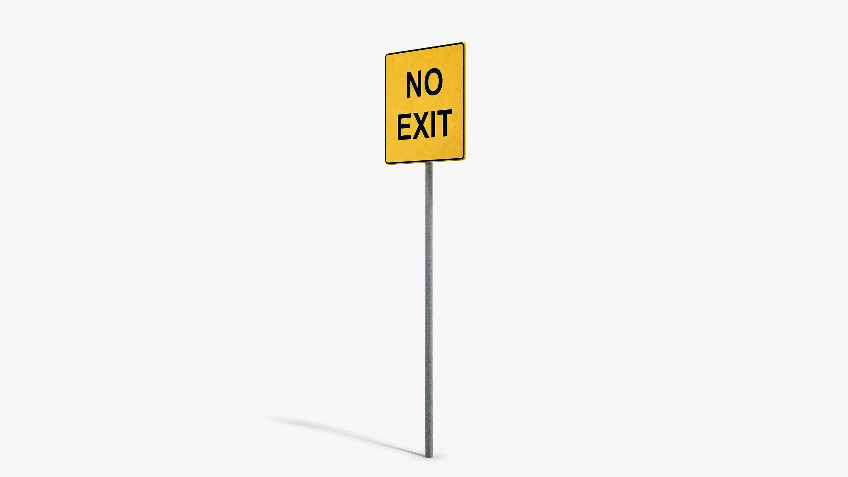 No Exit Sign Low-poly 3D model_5