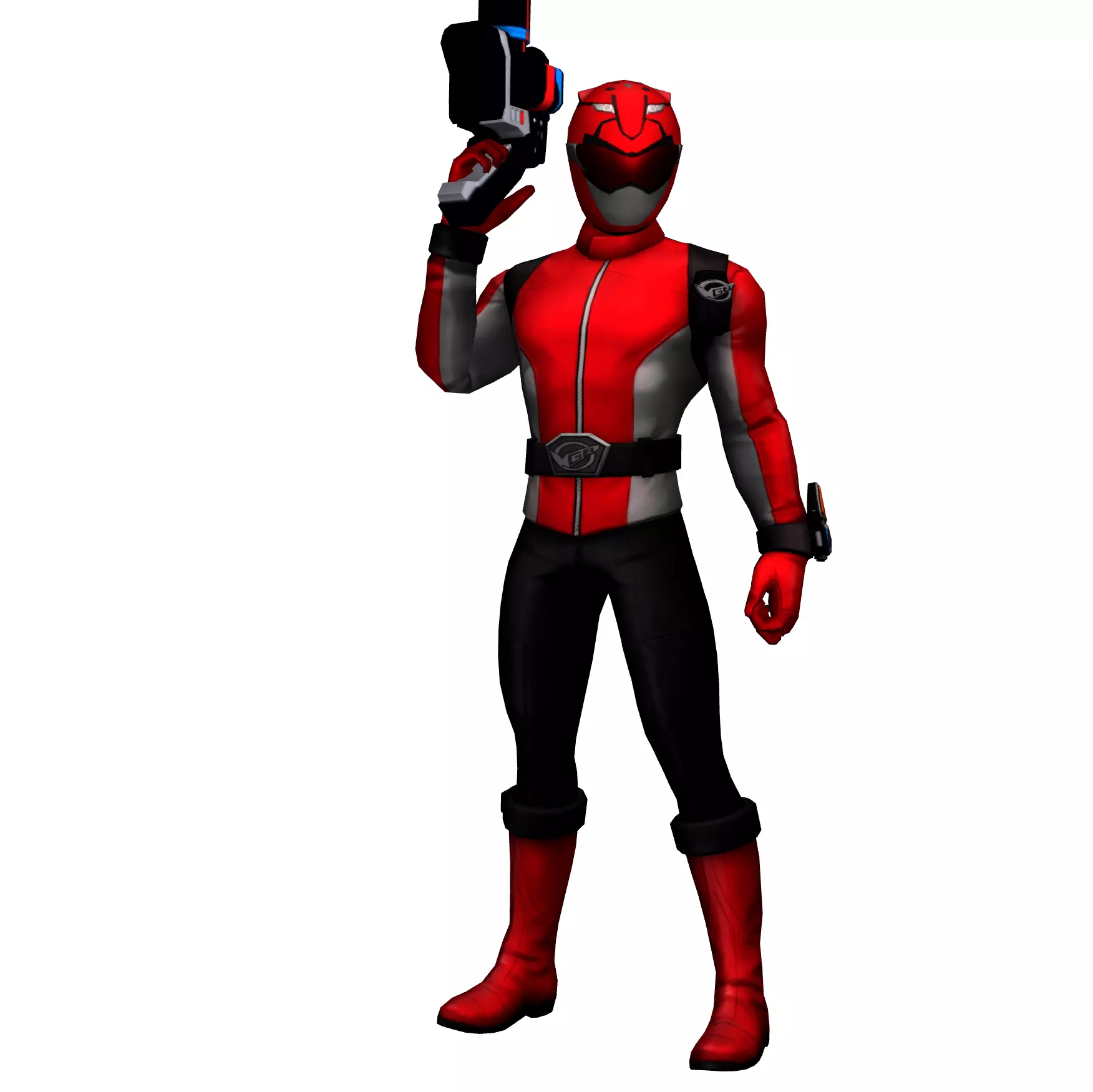 Red Beast Morph Ranger Low-poly 3D model