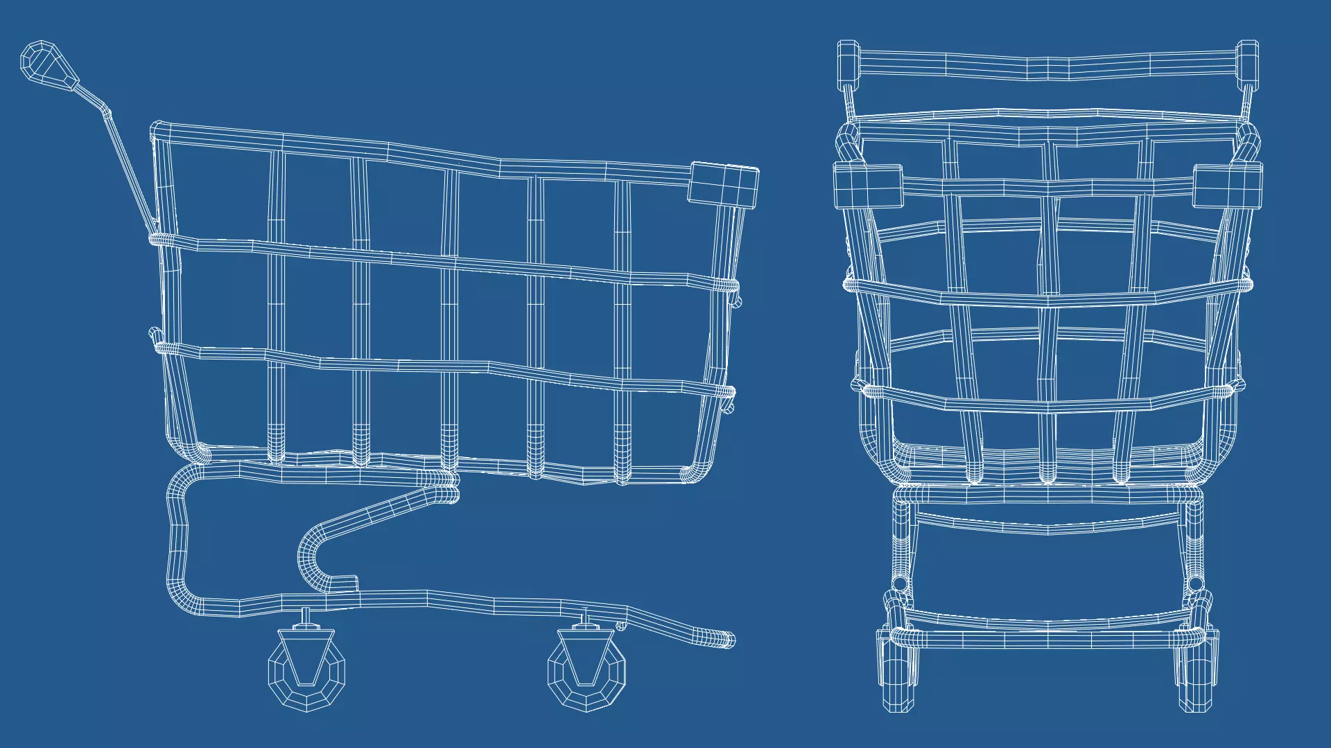 Stylized Post-Apocalyptic Shopping Cart - Game Ready 3D Prop Low-poly 3D model_2