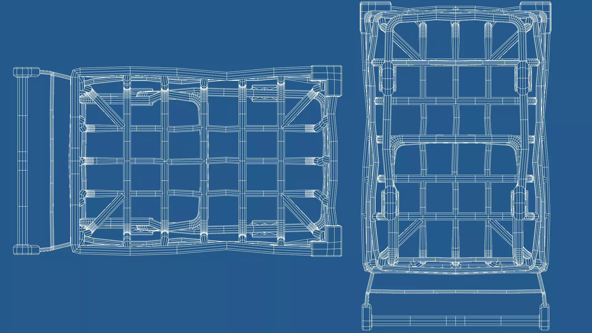 Stylized Post-Apocalyptic Shopping Cart - Game Ready 3D Prop Low-poly 3D model_3