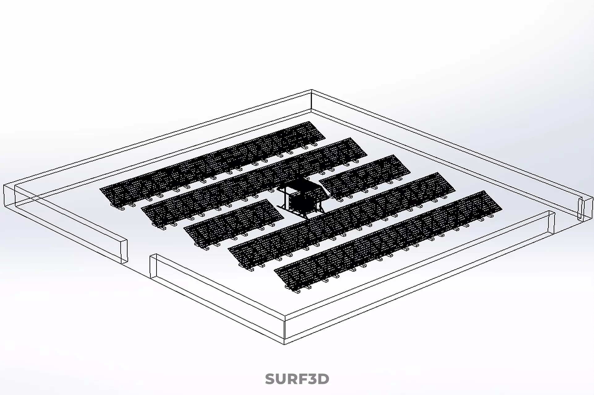 SOLAR PANEL POWER LAYOUT SITE INFRASTRUCTURE ENERGY PHOTOVOLTAIC 3D model_28