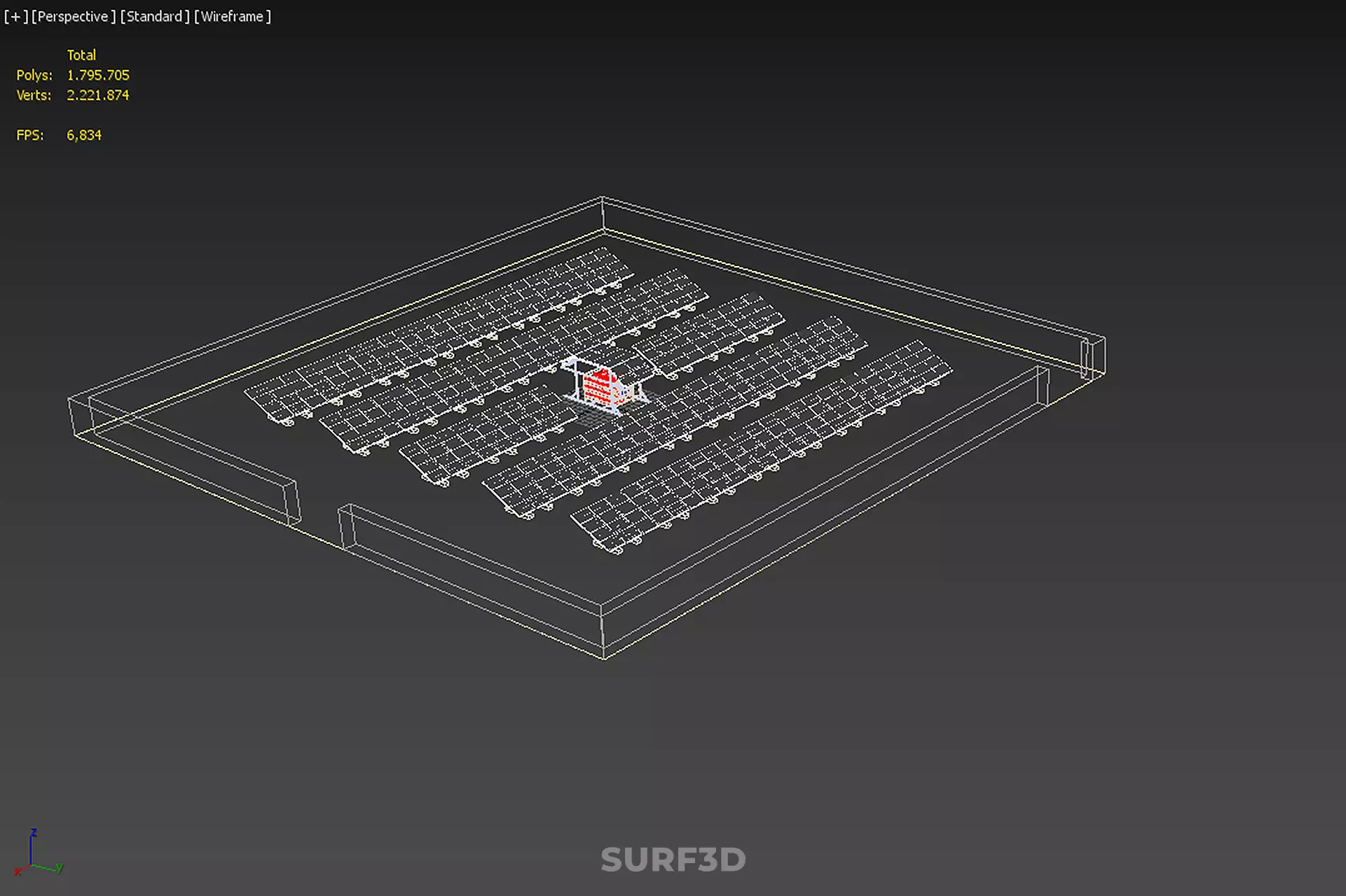 SOLAR PANEL POWER LAYOUT SITE INFRASTRUCTURE ENERGY PHOTOVOLTAIC 3D model_26