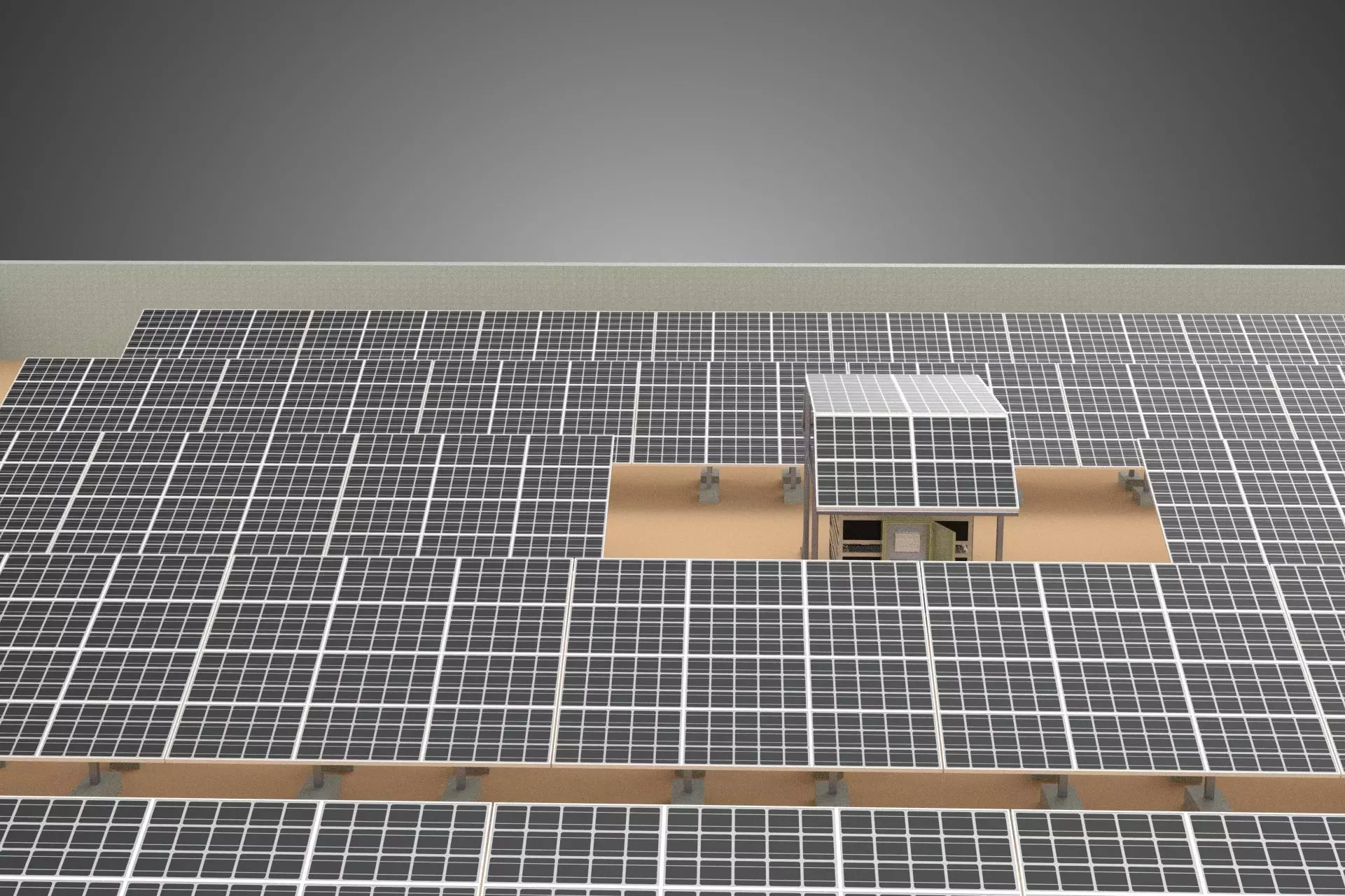 SOLAR PANEL POWER LAYOUT SITE INFRASTRUCTURE ENERGY PHOTOVOLTAIC 3D model_23