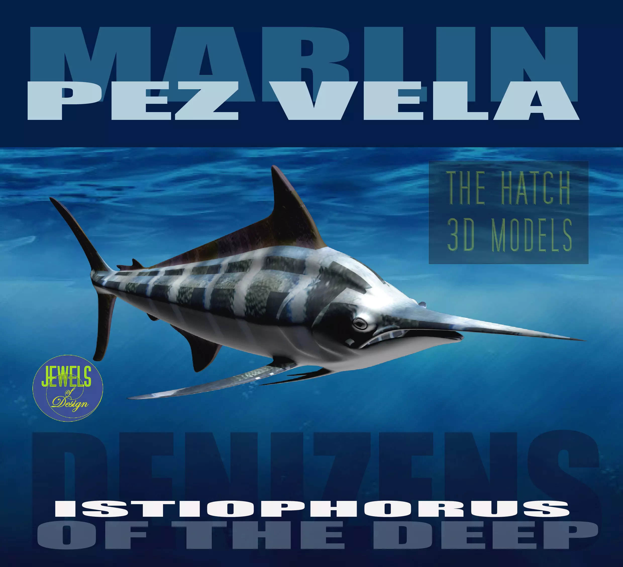 Marlin fish flying 3D model_0