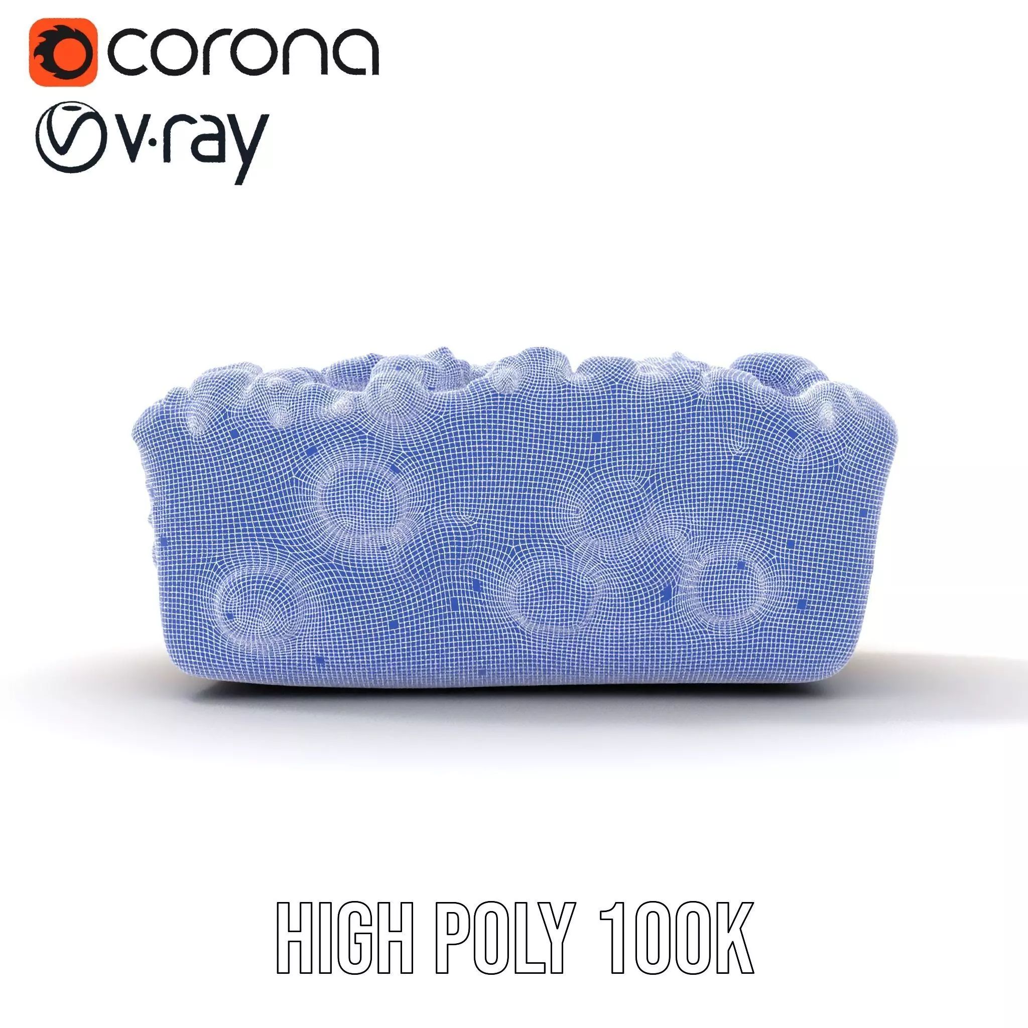 Blueberry Crumble Cake model pack Low-poly 3D model_32