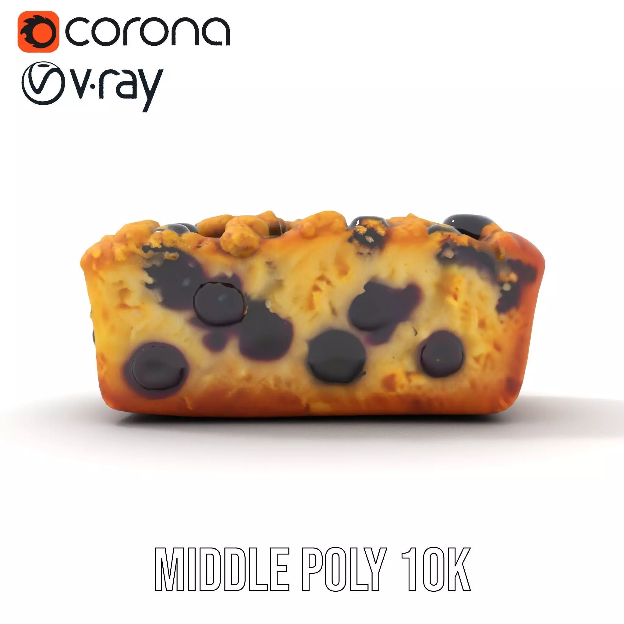 Blueberry Crumble Cake model pack Low-poly 3D model_29