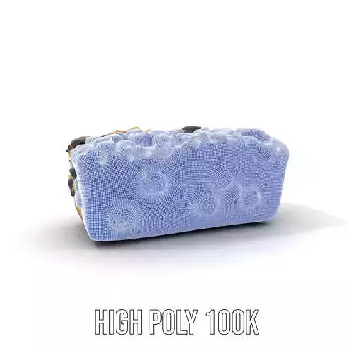 Blueberry Crumble Cake model pack Low-poly 3D model 4