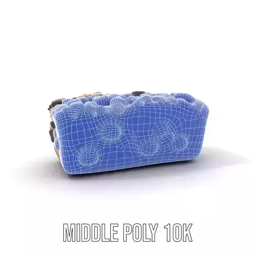 Blueberry Crumble Cake model pack Low-poly 3D model 5