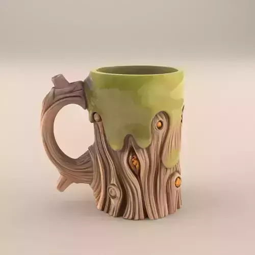 Fantasy Stump Planter and Containrt 3D Model STL 3D print model