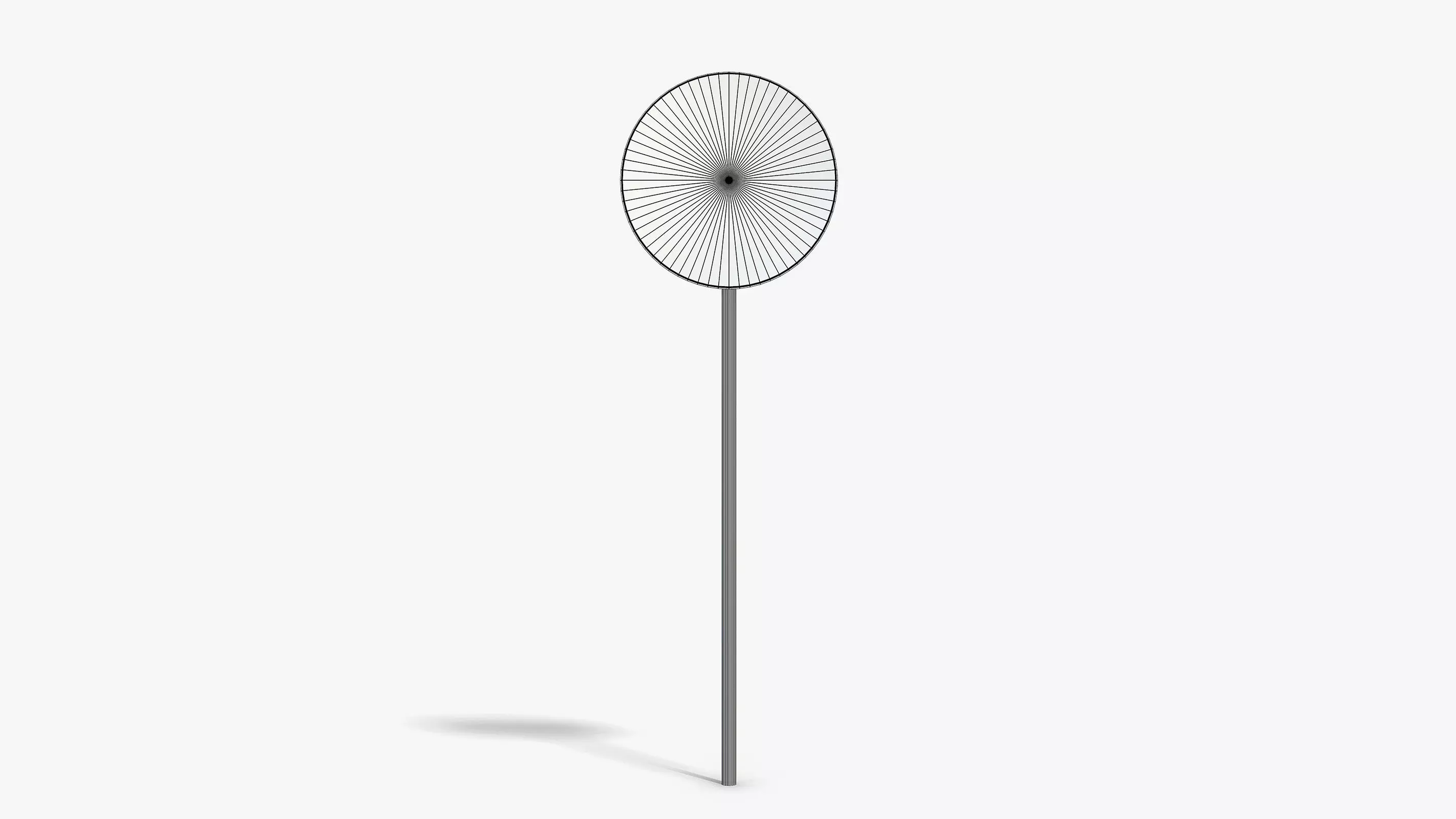 Damaged No Stopping Sign Low-poly 3D model_6