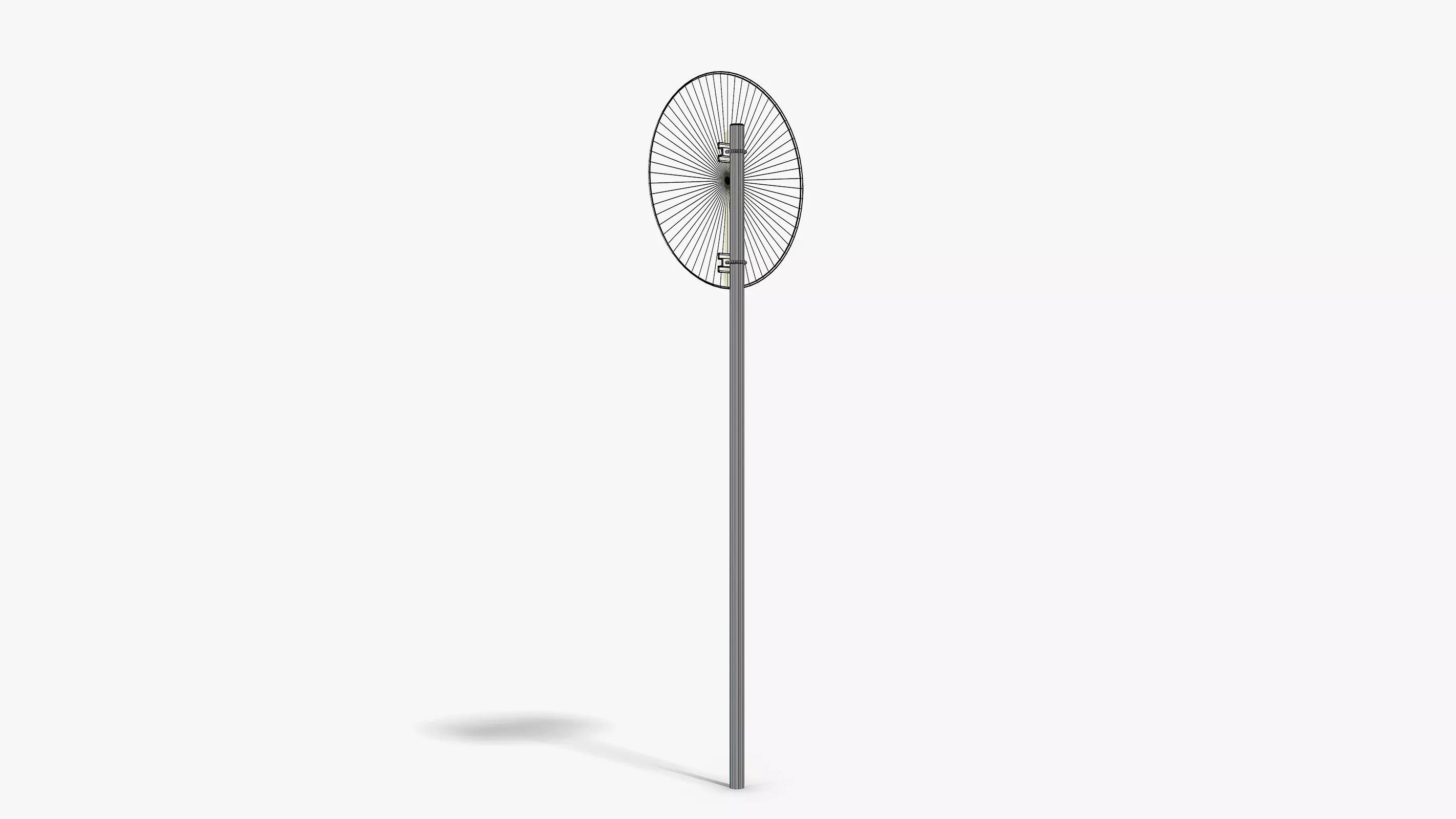 Damaged No Stopping Sign Low-poly 3D model_10