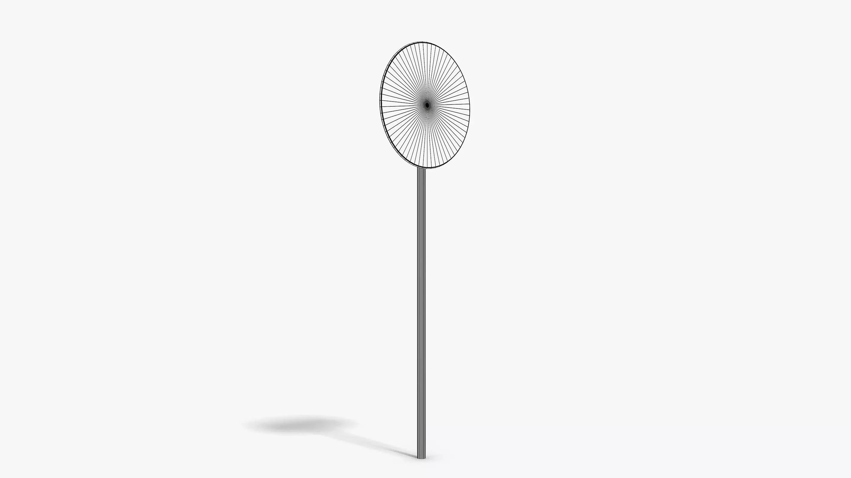 No Stopping Sign Low-poly 3D model_7