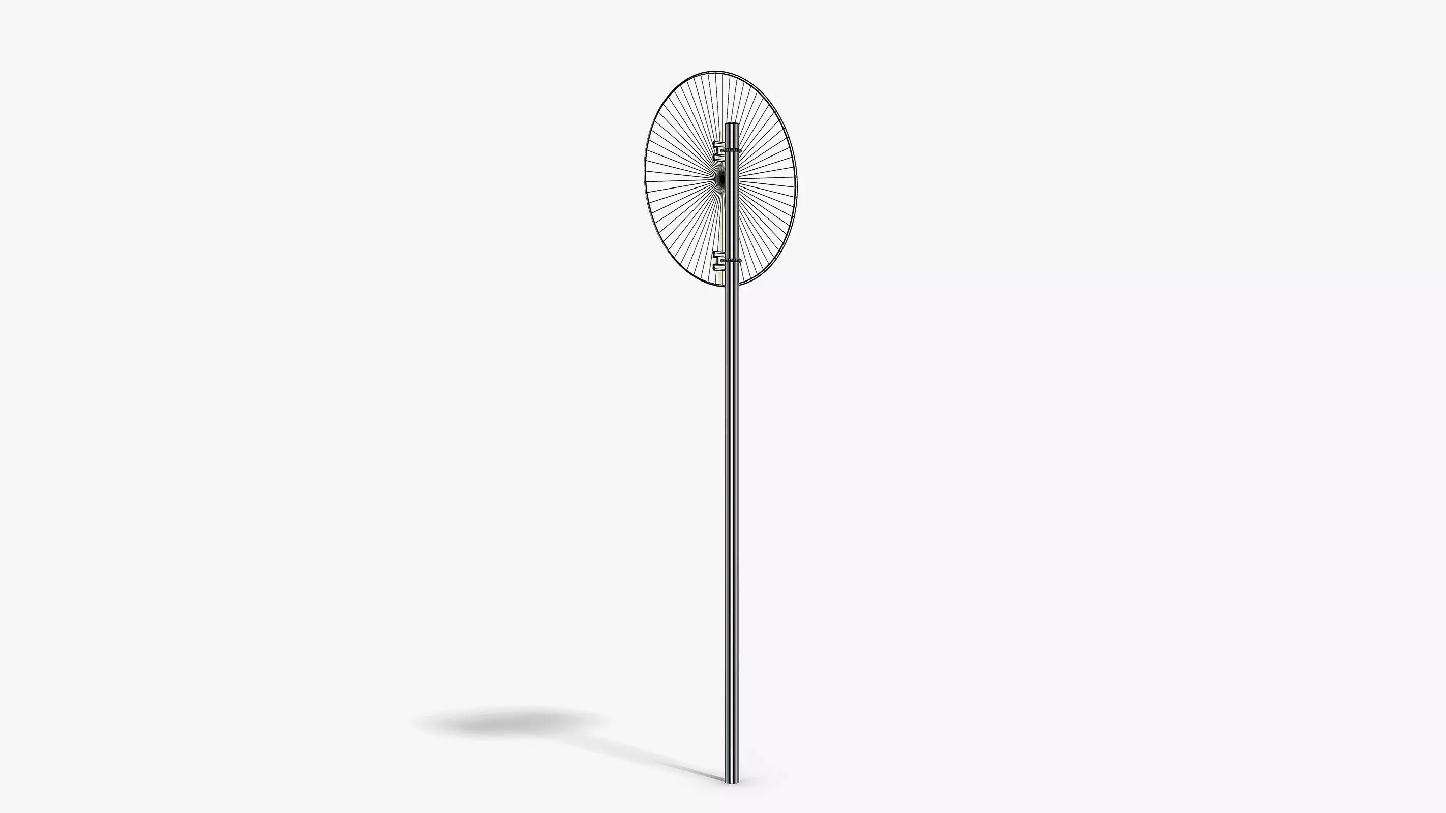 No Stopping Sign Low-poly 3D model_10