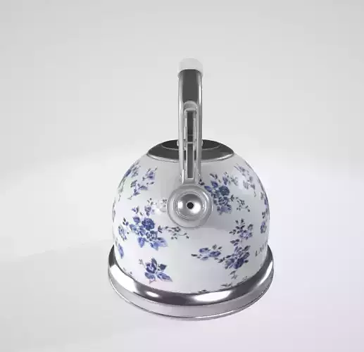 Liter Stainless Steel Teapot for Induction Low-poly 3D model