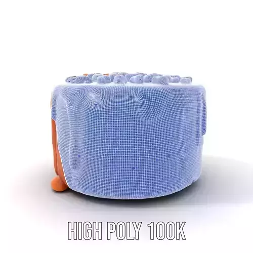 Caramel Nut Cake model pack Low-poly 3D model 4